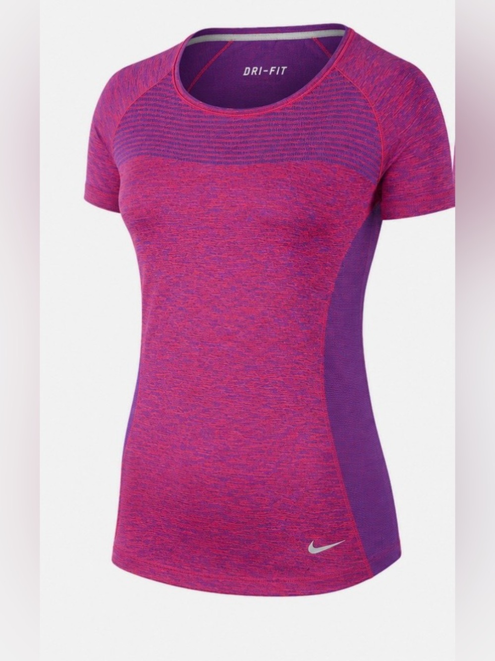 Nike Women’s Purple-Red Dri-FIT Short Sleeve Training Tee